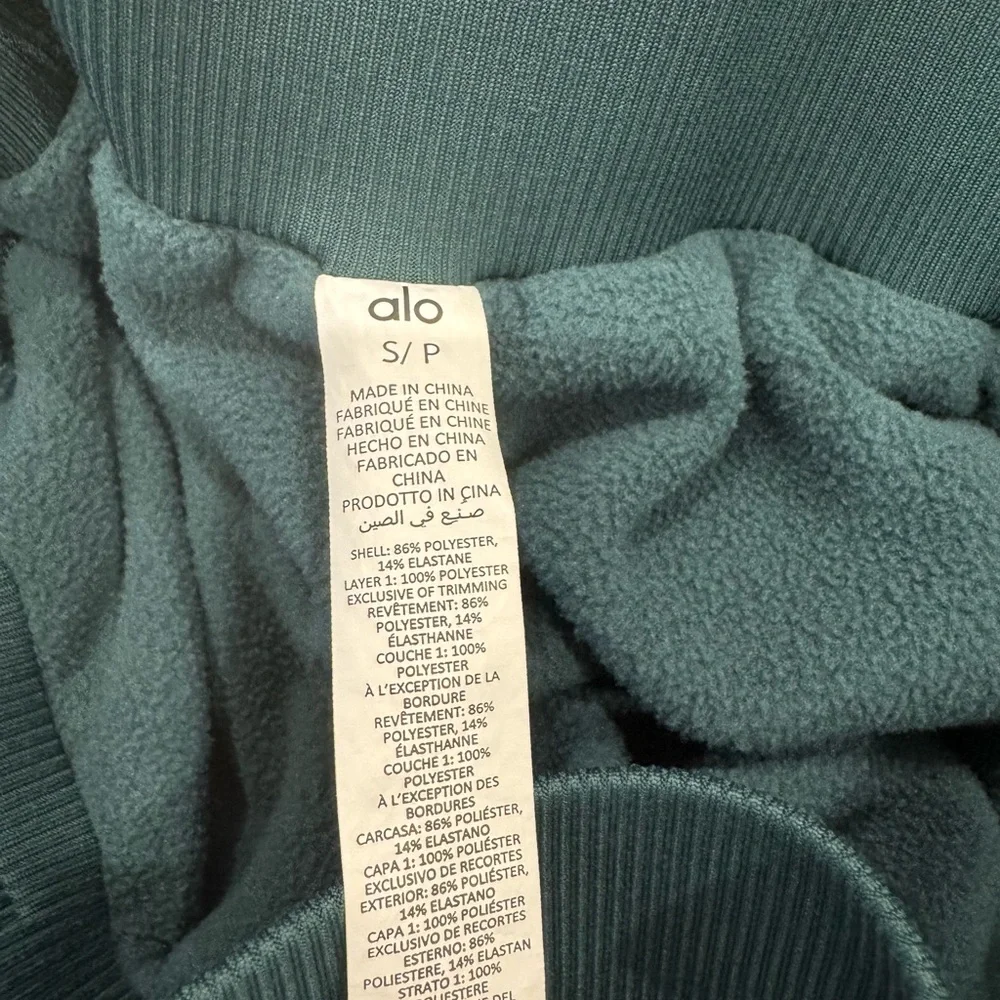 ALO Yoga Teal Green Mini Skirt with Cozy Fleece Interior